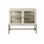 38" White Solid Wood Sideboard with Two Glass Doors