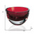 6" Red Mouth Blown Crystal Thick Walled Bowl