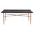 72" Black and Bronze Wood and Steel Dining Table