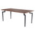 71" Brown and Black Wood and Steel Dining Table