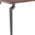 71" Brown and Black Wood and Steel Dining Table