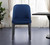 Blue and Black Upholstered Velvet Dining Side Chair