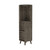 73" Dark Brown Wood Corner Bar Cabinet With One Drawer