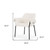 Cream and Black Boucle And Metal Dining Arm Chair