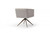 Light Gray And Brass Upholstered Fabric Dining Arm Chair
