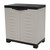 26" Gray And Black Heavy Duty Plastic Two Door Utility Cabinet