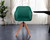 Tufted Green and Natural Upholstered Velvet Dining Arm Chair