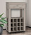 Light Gray Rolling Bar Cart With Wine Storage