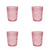 Set of Four Pink Paisley Acrylic Stemless Whiskey Glasses