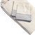 71" x 95" Cream And Blue Striped Cotton Tablecloth And Napkins Set Cotton Blend