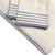 71" x 95" Cream And Blue Striped Cotton Tablecloth And Napkins Set Cotton Blend