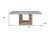 70" White and Natural Faux Marble and Wood Pedestal Base Dining Table
