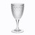 Set of Four Clear Diamond Acrylic Stemmed All Purpose Wine Glass