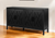 60" Black Distressed Sideboard with Four Doors