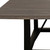 60" Dark Brown and Black Solid Wood and Iron Frame Base Square Dining Table