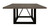 60" Dark Brown and Black Solid Wood and Iron Frame Base Square Dining Table