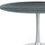 48" Gray and Silver Marble and Aluminum Pedestal Base Round Top Dining Table