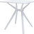 28" White Heavy Duty Plastic Trestle Base Dining Table