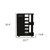 Black Rolling Bar Cart With Wine Storage Modern Style