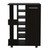 Black Rolling Bar Cart With Wine Storage Modern Style