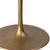 47" White And Gold Rounded Steel Pedestal Base Dining Table