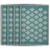 19" Set of Four Cream And Turquoise Damask Cotton Placemats