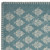 19" Set of Four Cream And Turquoise Damask Cotton Placemats