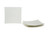 White Six Piece Square Bone China Service For Six Salad Plate Set