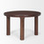 48" Brown Solid Wood Round Top Dining Table