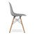 Gray And Natural Heavy Duty Plastic and Wood Dining Side Chair