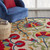 8’ Round Red and Multicolor Indoor Outdoor Area Rug - 4512822812878