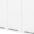 47" White Wood Wall Mounted Accent Chest With Four Doors