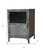 20" Silver Metal Accent Cabinet With Two Shelves