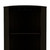 71" Black Wood Corner Bar Cabinet With Two Doors