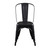 Set of Four Black Steel Dining Side Chairs