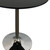 36" Black and Silver Wood and Metal Pedestal Base Round Top Dining Table