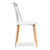 White And Natural Metal and Plastic Windsor Back Dining Side Chair