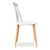 White And Natural Metal and Plastic Windsor Back Dining Side Chair
