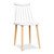White And Natural Metal and Plastic Windsor Back Dining Side Chair