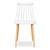 White And Natural Metal and Plastic Windsor Back Dining Side Chair