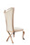 Set of Two Tufted Beige And Rose Gold Upholstered Velvet Dining Side Chairs - 608219095147