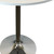 36" Black and Silver Wood and Metal Pedestal Base Round Top Dining Table