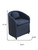 Blue Chenille Wing Back Dining Side Chair