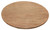 72" Natural And Black Rounded Solid Wood And Iron Pedestal Base Dining Table