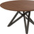 47" Brown and Gray Wood and Stainless Steel Cross Leg Base Round Top Dining Table