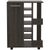 24" Espresso Wood Flat Door Rolling Kitchen Cart With Storage