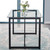 47" Clear And Black Glass And Metal Dining Table