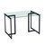 47" Clear And Black Glass And Metal Dining Table
