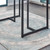 47" Clear And Black Glass And Metal Dining Table