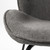 Set of Two Gray and Black Upholstered Fabric Dining Side Chairs